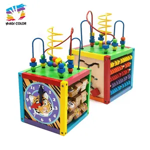 OEM/ODM متعددة funtction النشاط مكعب ألعاب تعليمية خشبية للأطفال W11B137