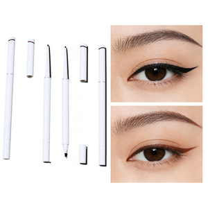 Eyeliner Non Rotating Private Label Dengan Kuas Dua Sisi Hitam Coklat Tahan Air OEM Logo Kustom Riasan Mata Halus - Product Image 1