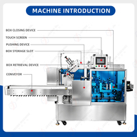 Machine d'emballage automatique de cartons pour aliments surgelés, machine de mise en carton pour plateaux, rouleaux de printemps, gyozas et boulettes