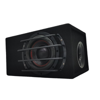 Vente en gros d'usine, haut-parleur de graves de 8 pouces, caisson de basses audio, RMS 300W, haut-parleur de voiture, caisson de basses amplifié, boîte de basses DC 12V pour voitures