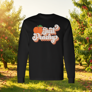 Camiseta de manga larga con estampado gráfico estilo retro Just Peachy - Product Image 3