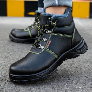 Anti-statico Anti-olio di alta forma invernale alla moda scarpe di sicurezza ribelli stivali da lavoro per gli uomini - Product Image 5