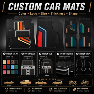 Alfombrilla de Goma de Látex Personalizada para Coche, Impermeable, Antideslizante, Universal, para Sedán, SUV, Camioneta - Product Image 5