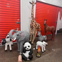Sculpture en résine grandeur nature, statue d'animaux de la jungle artificielle, éléphants, tigres, zèbres, girafes, accessoires de fête, décorations
