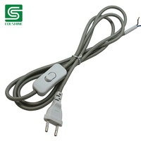 Câble électrique en coton recouvert de coton, cordon d'alimentation pour lampe de Table, bricolage, 1 pièce