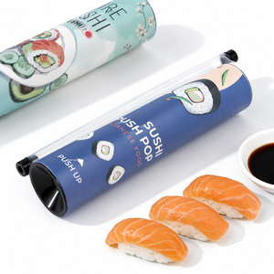 Food Grade Paper Sushi Push Pop Tube Custom Logo Biodegradable <b>Takeaway</b> Packaging <b>Container</b> - Product Image 1