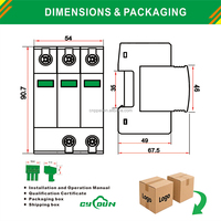 Parafoudre AC 385V SPD 4P 20KA 40KA T2 personnalisé en usine, dispositif de protection contre la foudre OEM, dispositifs de protection contre les surtensions avec CE