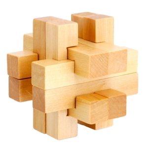Puzzles en bois carrés à emboîter, jeux de réflexion tactiles, jouets éducatifs DIY pour enfants de 5 à 7 ans et adultes - Product Image 6