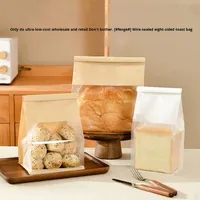 Fil croustillant bord roulé tranché Toast neige croustillant fenêtre huit côté étanchéité auto-portant recyclable papier Kraft sérigraphie