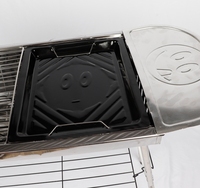 Barbecue portatif multifonctionnel en métal pour camping en plein air Barbecue à charbon pliable en acier inoxydable facile à transporter