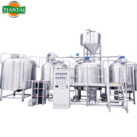 Système de brasserie à 3 cuves de 2000 L, équipement de brassage commercial pour brasserie moyenne