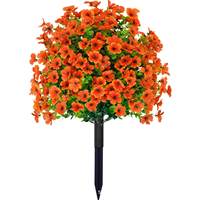 Bouquet de fleurs artificielles violettes en forme de boule, faits à la main, réalistes, résistants aux UV, en plastique, pour la décoration de la véranda, du patio, de la cour et de la maison