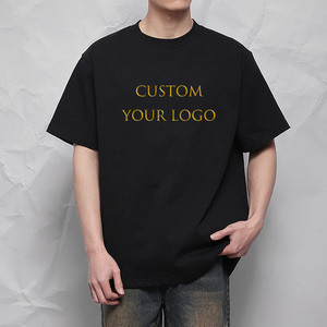 Personalizado OEM ODM fabricantes de ropa en relieve de gran tamaño de algodón liso bordado camisetas hombres mujeres familia a juego 100% algodón - Product Image 1