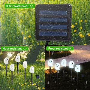Jardín al aire libre LED Ghost Solar <span class=keywords><strong>Stake</strong></span> Lights Ground Plug-In Lámpara Nueva impermeable Decorativa Cadena de luces Patio de Halloween - Product Image 5