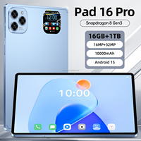 Tablet Android Pad 16 Pro de Último Diseño, 10.1 Pulgadas, 16GB+1TB, Cámara HD, USB-C, Wi-Fi, GPS, Desbloqueo Facial, Tablet Educativa para Estudiantes