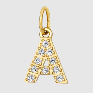 Collar de Joyería de Moda de Acero Inoxidable con Colgante de Zirconia con Letras Iniciales Personalizadas DIY, Última Tendencia 2024, Venta al por Mayor 2024 - Product Image 6