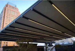 Pergola à toit rétractable en PVC 3*3 6*6 Multifonctionnelle Bioclimatique avec lames orientables Auvent de jardin Pergola - Product Image 5