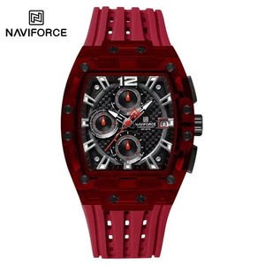 นาฬิกา NAVIFORCE 7105 ดีไซน์ใหม่ โปร่งใส ทรง Tonneau สำหรับผู้ชาย นาฬิกาควอตซ์ กันน้ำ หรูหรา สปอร์ต สำหรับกิจกรรมกลางแจ้ง - Product Image 4