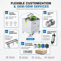 Machine de découpe pneumatique électrique à commande au pied JUNDE, précision stable, pour profilés de portes et fenêtres en aluminium à 45 degrés