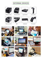 Système de point de vente tactile pliable 15,6 pouces pour la vente au détail et la restauration, personnalisable, caisse enregistreuse POS, fournisseur OEM/ODM