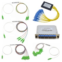 Splitter PLC Mini Tabung Baja 1X64 1X32 1X16 1X8 1X4 16way 8way 0.9mm G657A LGX Splitter Serat Optik GPON Ratio Splitter
