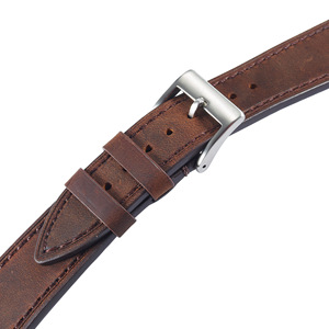 <span class=keywords><strong>Cinturino</strong></span> di Lusso in Vera Pelle 18-24mm <span class=keywords><strong>Vintage</strong></span> in Pelle Crazy Horse per Uomo e Donna a Sgancio Rapido - Product Image 4