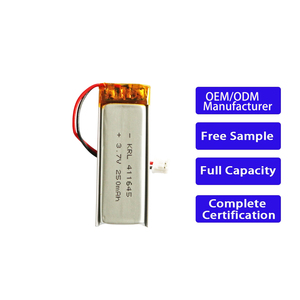 แบตเตอรี่ลิเธียมไอออนความหนาแน่นสูง 411645 250mAh ขนาดเล็กและน้ำหนักเบาสำหรับพัดลมพกพา / เครื่องดูดฝุ่นมือถือ - Product Image 1
