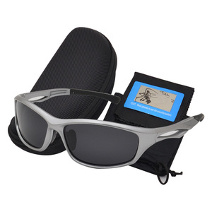 Lunettes de soleil de sport ANLORR polarisées, monture intégrale rectangulaire, unisexe, pour activités de plein air, avec étui, protection UV 100% - Product Image 1