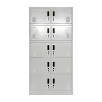 Casier en acier à dix portes personnalisé en usine, casier de vestiaire en métal pour salle de sport, casier à vêtements de sport