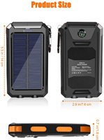 Offre Spéciale chargeur de téléphone Portable à charge rapide, batterie solaire de 10000mAh pour voyage en plein air avec Kit de boussole
