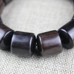 Pulsera de cuentas de ébano de 15 mm, joyería budista de madera para hombres y mujeres, regalo para parejas, hecho en Hangzhou - Product Image 3