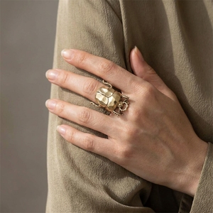 Bague <span class=keywords><strong>vintage</strong></span> en métal Cigale <span class=keywords><strong>Coccinelle</strong></span> pour Femme et Homme, design créatif insecte, bague ouverte, bijoux de mode, <span class=keywords><strong>accessoires</strong></span> de fête - Product Image 2