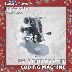 เครื่องพิมพ์วันที่ DY-8 เครื่องปั๊มวันที่แบบริบบิ้น เครื่องพิมพ์รหัสชุดผลิตภัณฑ์ เครื่องพิมพ์รหัส MRP EXP. วันที่ - Product Image 3