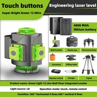 NEOBRISKEN Niveau laser rotatif 360 à nivellement automatique 4d Niveau laser 12 lignes pour outils de construction en extérieur Laser 3d 16 lignes vert