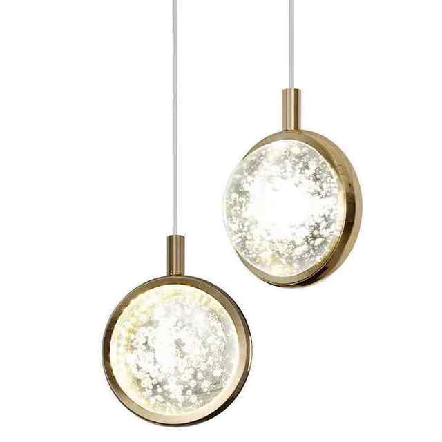 LED Creative Circular Design Three Color Light Living Room and Dining Room Adjustable Height Ambient Chandeliers