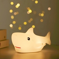Silicone Enfants Jouets Chambre Requin Lampe De Table Lumière Rechargeable Cadeau Robinet Type Pépinière Lampe De Chevet LED Veilleuse