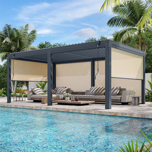 Pérgola Bioclimática de Aluminio de Alta Calidad con Techo de Lamas Motorizado Impermeable para Jardín 5x3 - Product Image 3