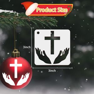 Plantillas de 56 Piezas para Pintar Escenas Navideñas, para Manualidades, Scrapbooking, Dibujo, Decoración de Paredes y Pisos de 3 Pulgadas, Arte de Pintura en Madera y Piedra - Product Image 2