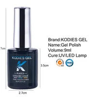 KODIES-Vernis à ongles en gel UV personnalisé avec logo de marque privée, fournisseur de cosmétiques, autocollant de personnalisation, marque de vernis à ongles
