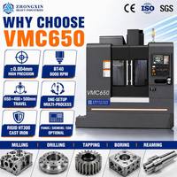 Centre d'usinage vertical CNC 4 axes VMC650 BT40 8000 tr/min GSK pour moules métalliques de haute précision ZHONGXIN Garantie 1 an