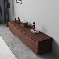 Meja TV Kayu Solid Gaya Nordic Wabi-Sabi Modern dengan Laci Penyimpanan Anti Api untuk Ruang Tamu