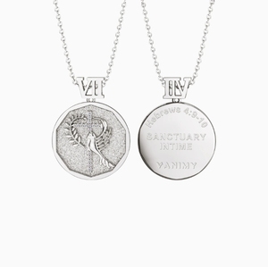 Loveher bijoux en laiton nouveauté Simple élégant terre promise croix colombe de <span class=keywords><strong>la</strong></span> paix avec branche d'olivier pièce médaillon collier - Product Image 4