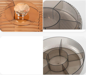 Plato de Frutas de Plástico de Lujo con Bandeja para Aperitivos, Material PET, Caja para Dulces, Estante de Almacenamiento a Prueba de Polvo para Nueces y Frutas, para Sala de Estar - Product Image 3