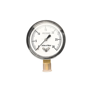 Manometro AKS con Cassa Nera, 2.5 Pollici, 0-30INH2O, per Misurazione di Aria a Bassa <span class=keywords><strong>Pressione</strong></span> e Gas Naturale - Product Image 1
