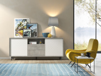 Buffet en bois moderne pour salon, meuble de rangement pour appartement - Terraneo