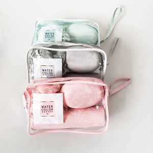 IStapromo Gifts Portable Waterproof Toiletry <b>Bag</b> Clear PVC Zipper Luxury Beauty Cosmetic Packaging Pouch Travel Makeup <b>Bag</b> - Product Image 1