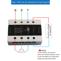Haute puissance 24 ~ 480VAC 10A 25A 40A 60A 80A 100A 120A AC-AC relais à semi-conducteurs SSR triphasé à usage général