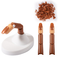 Doigt d'entraînement en plastique pour nail art avec base adhésive, idéal pour la formation en manucure et l'affichage de la pose de vernis