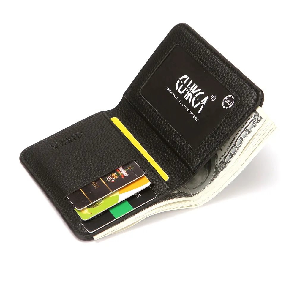 CUIKCA New Fashion Wallet Men Wallet PU Leather ID Credit Card Holders Simple Slim Wallet Purse For Men HF048