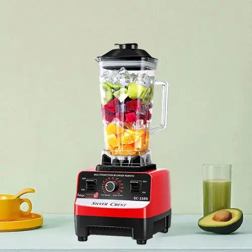 Blender duty mixer kecepatan tinggi kelas komersial, juicer makanan buah smoothies ganda penjaga gelas berat/